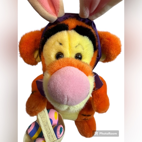 Disney Winnie the Pooh - Tigger Easter Bunny Stuffed Plush - 13” - Rare - Picture 2 of 7